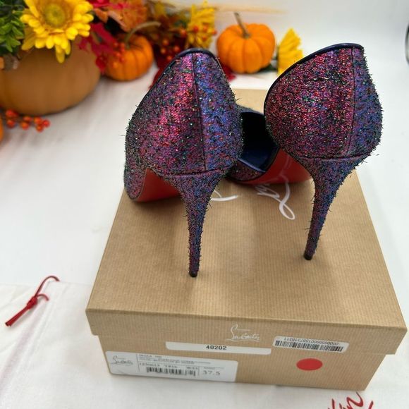 Women’s Christian Louboutin Iriza 100 starlight pumps size 37.5 made in Italy. - Picture 7 of 12